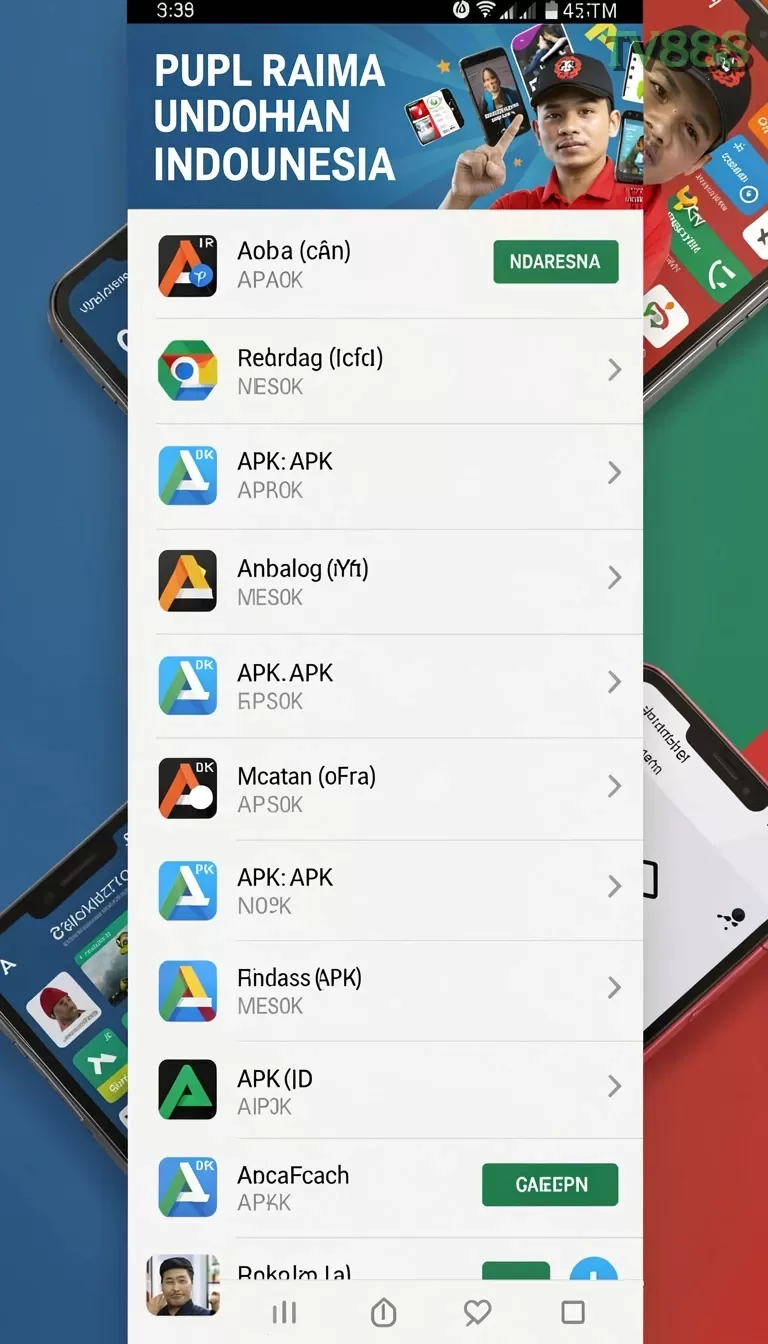 Cuplikan layar 8055 — menu navigasi