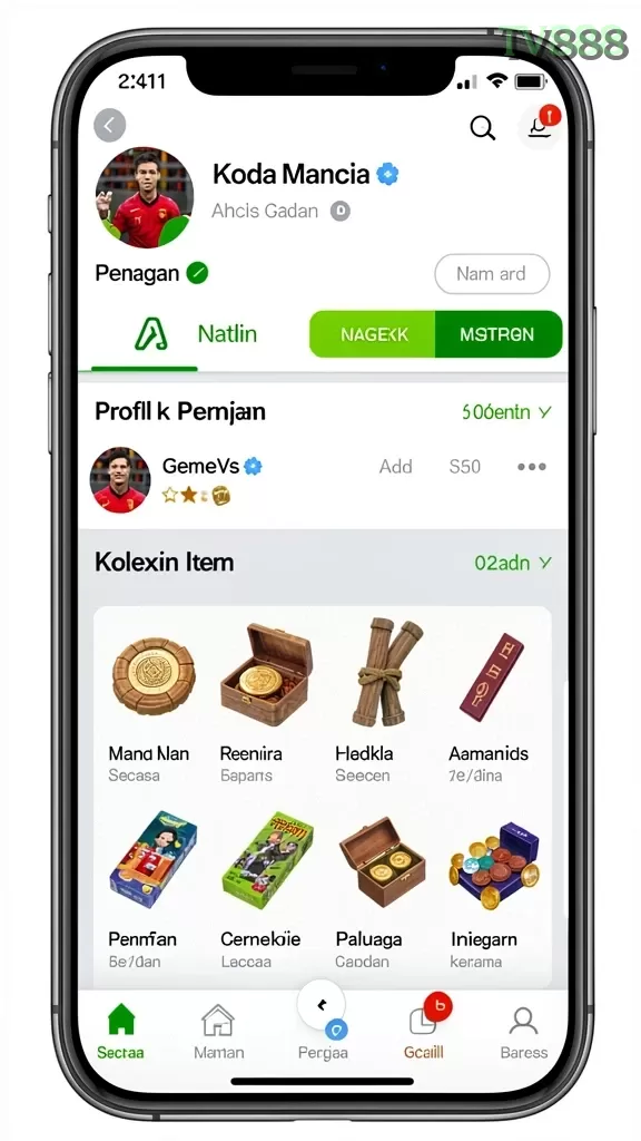 Cuplikan layar 8055 — pengaturan akun